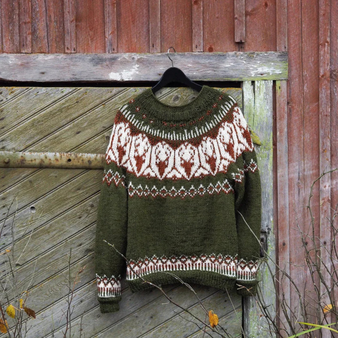 Ingrid Fair Isle Nordic Crew Neck Sweater