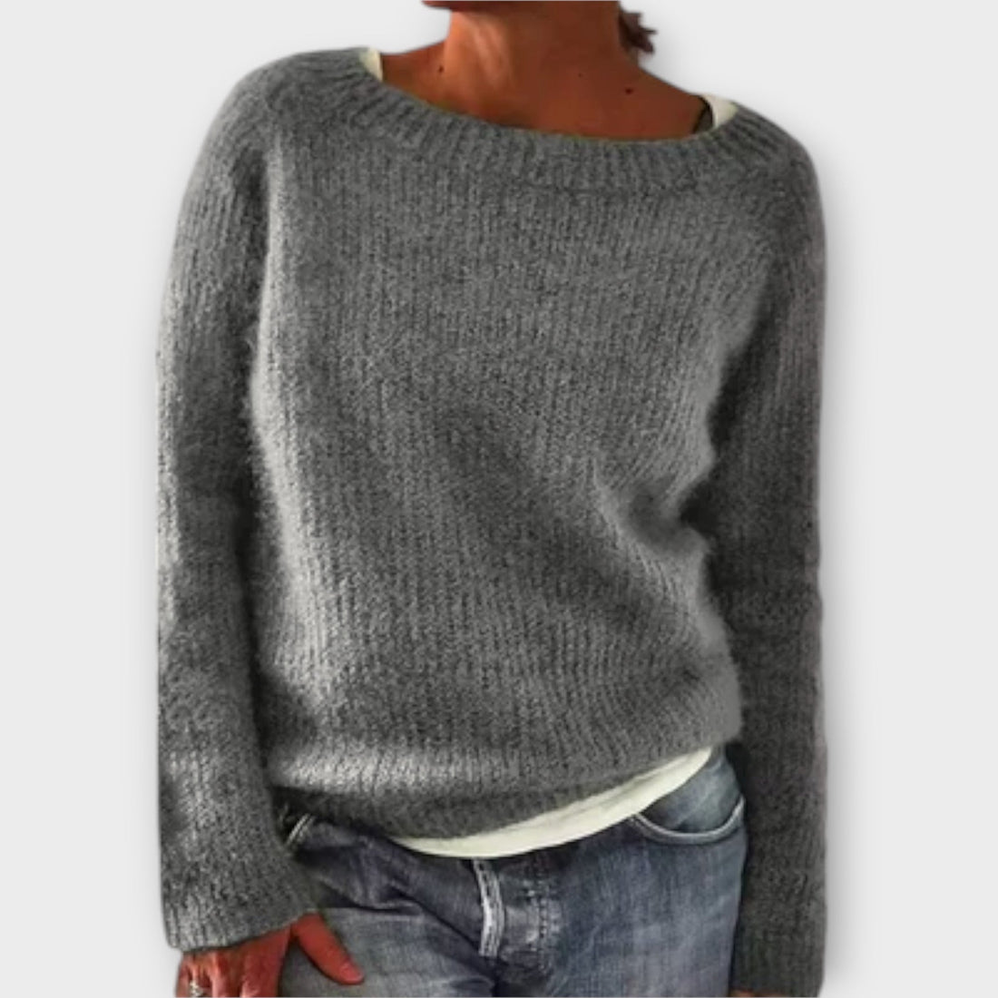 Victoria Boat Neck Drop Shoulder Sweater