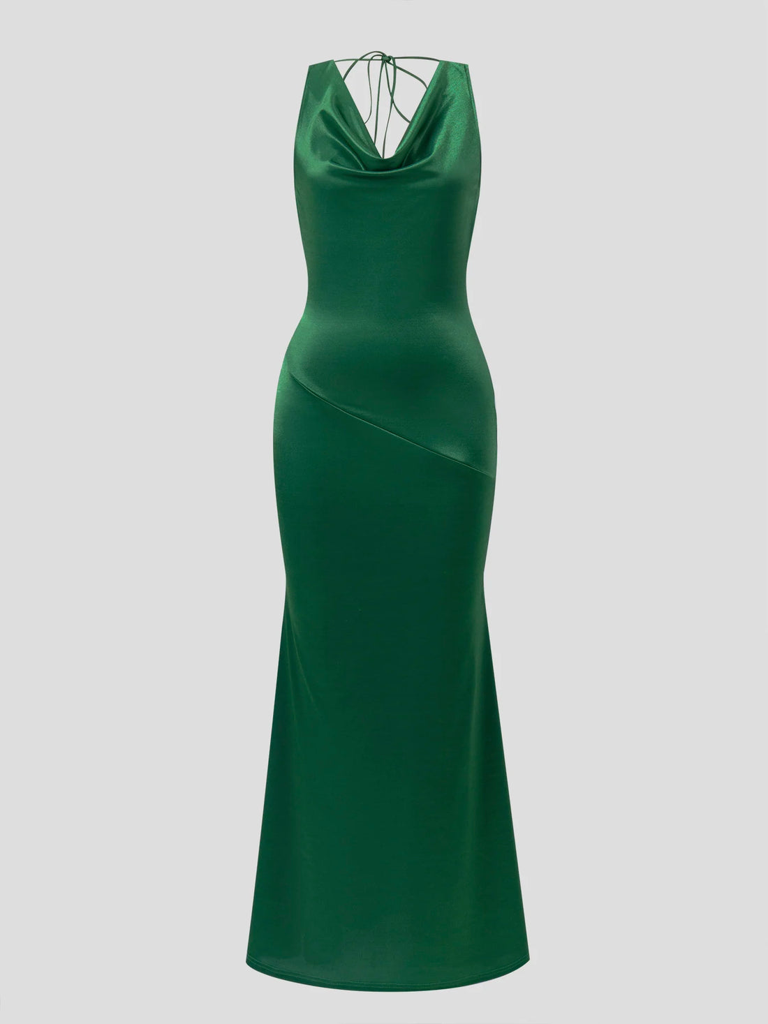 Women's Cowl Neck Halter Maxi Dress | Floor Length