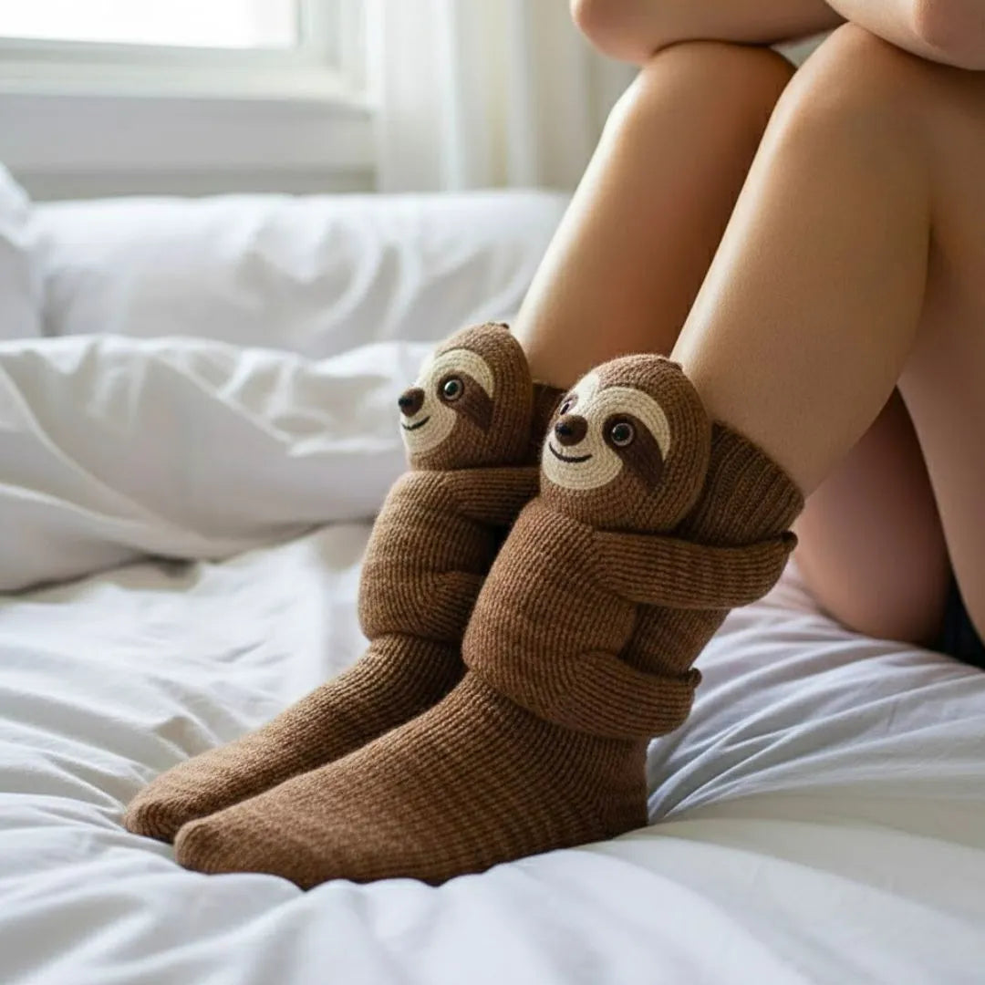 Women's Sloth Knit Ladies Socks | Cozy Crew