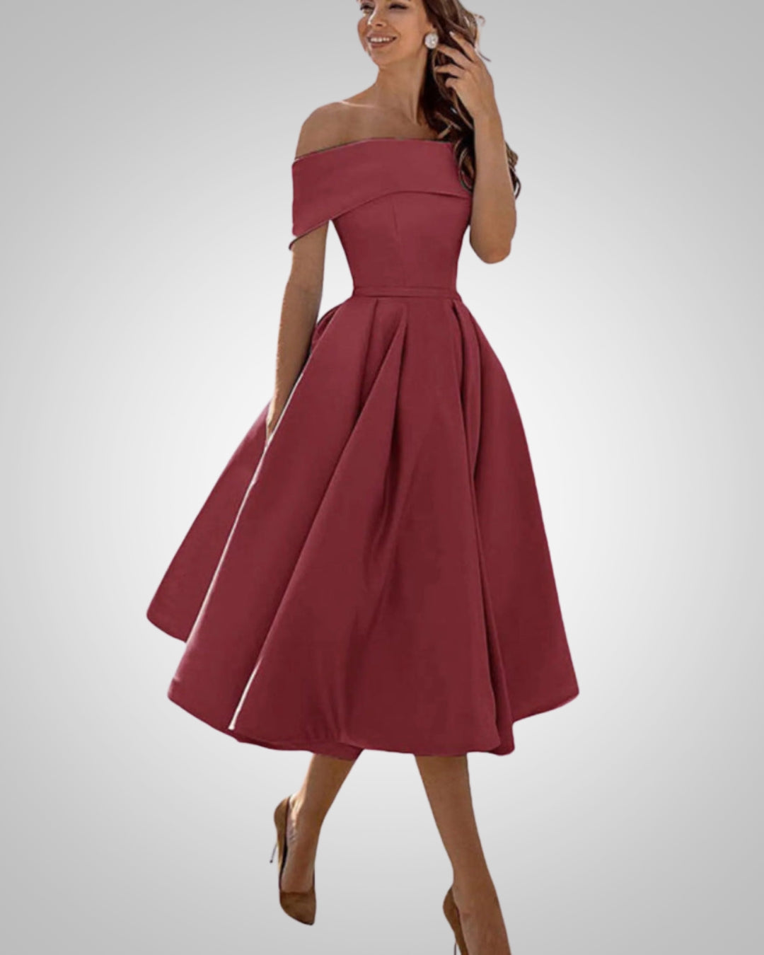 Women's Off Shoulder Summer Dress | Midi