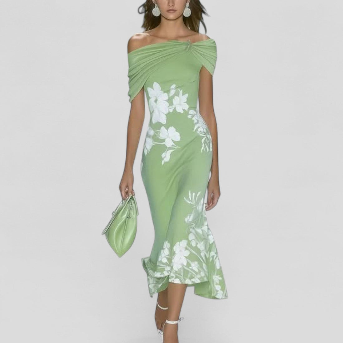 Women's Off Shoulder Floral Dress | Midi