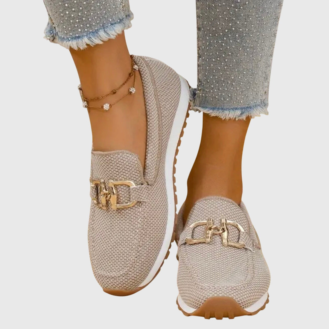 Women's Slip-On Loafer Sneakers | Buckle Detail