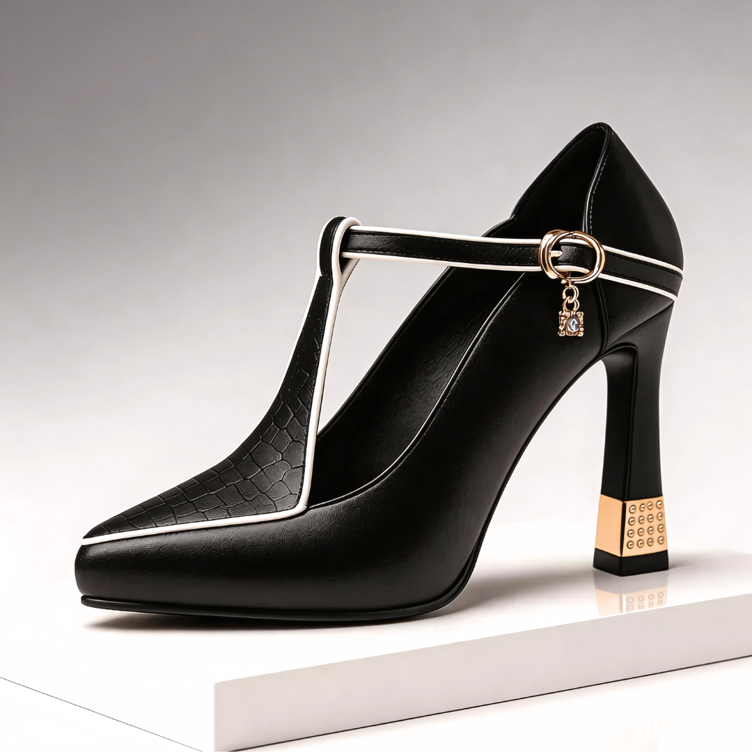 Women's T-Strap Pumps | Block Heel