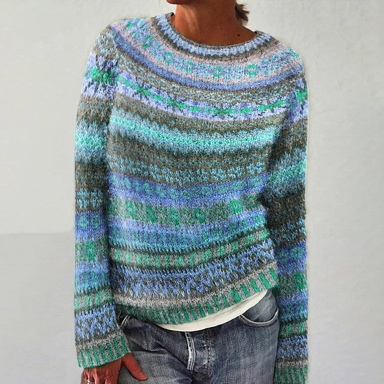 Alessia Fair Isle Crew Neck Sweater