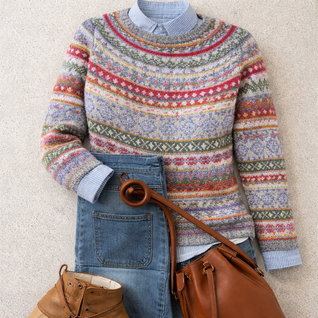 Doris Fair Isle Crew Neck Sweater