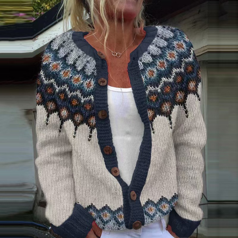 Faye - Fair Isle Button Front Cardigan