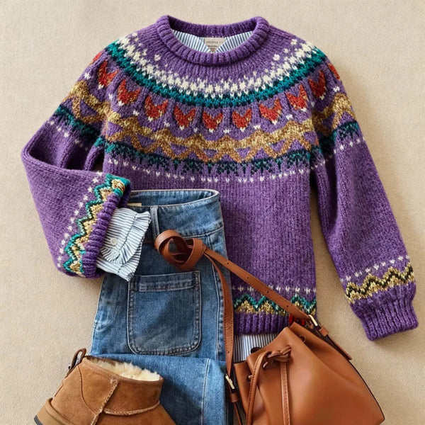 Hanne Fair Isle Crew Neck Sweater