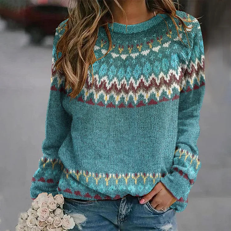 Lucia Fair Isle Crew Neck Sweater