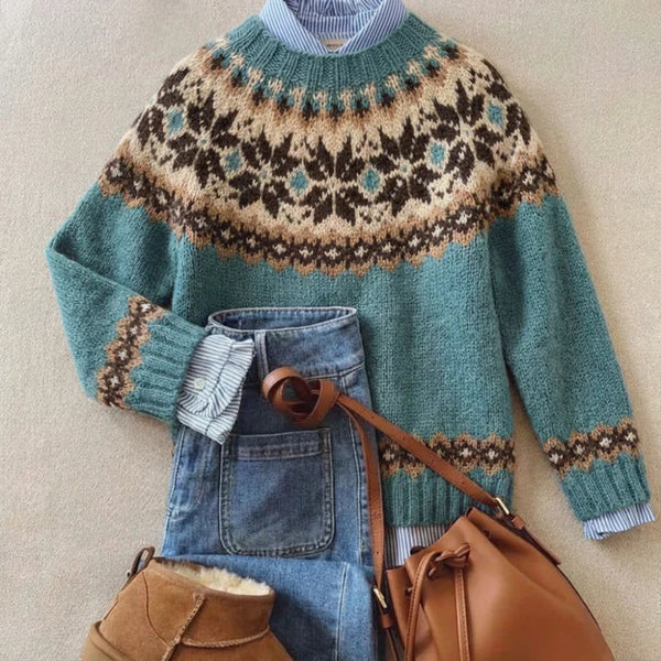 Nea Fair Isle Crew Neck Sweater