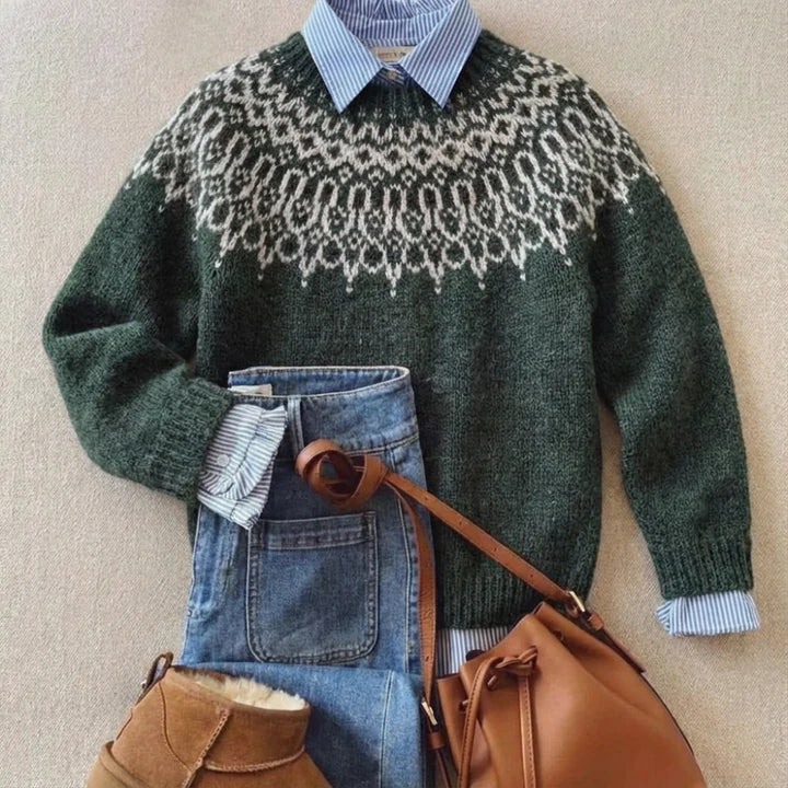 Randi Fair Isle Crew Neck Sweater