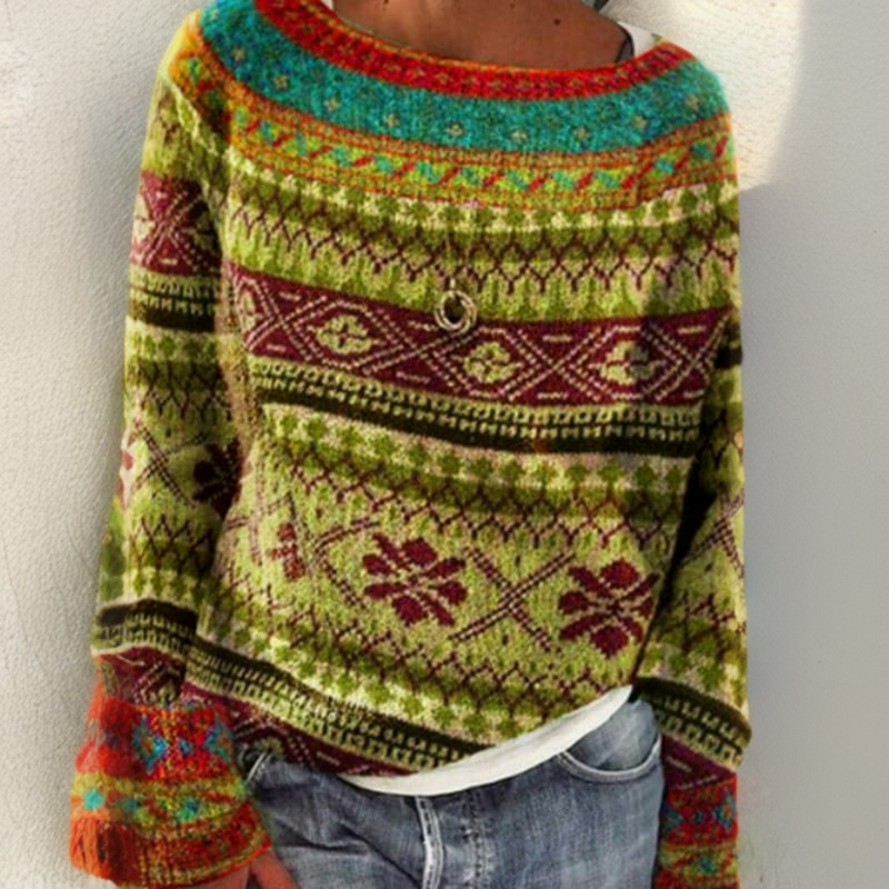Ruby Fair Isle Nordic Knit Sweater