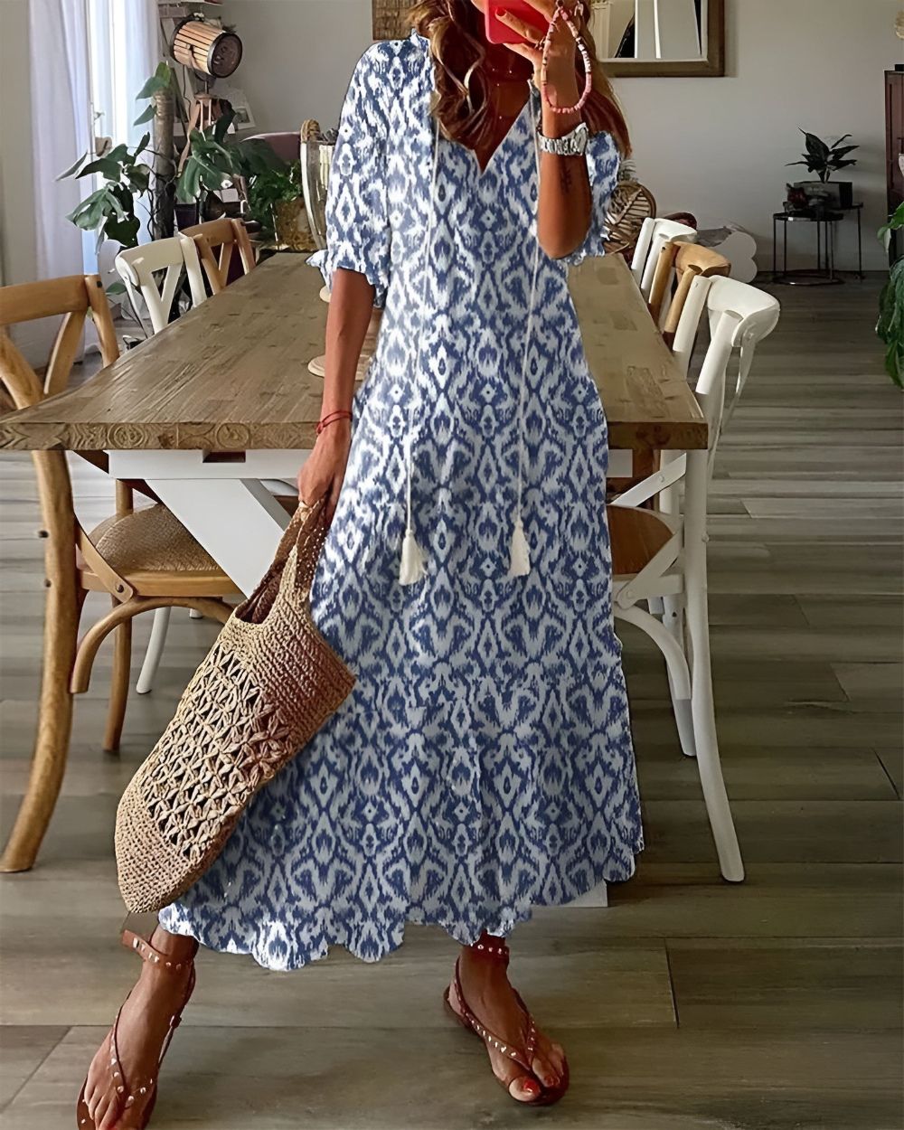 Women's Boho Print Dress | Maxi