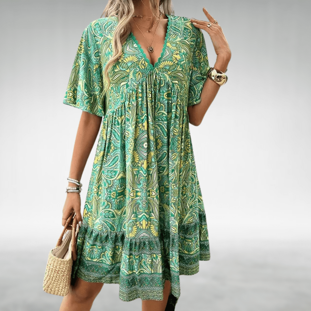 Women's Boho Print Dress | Mini