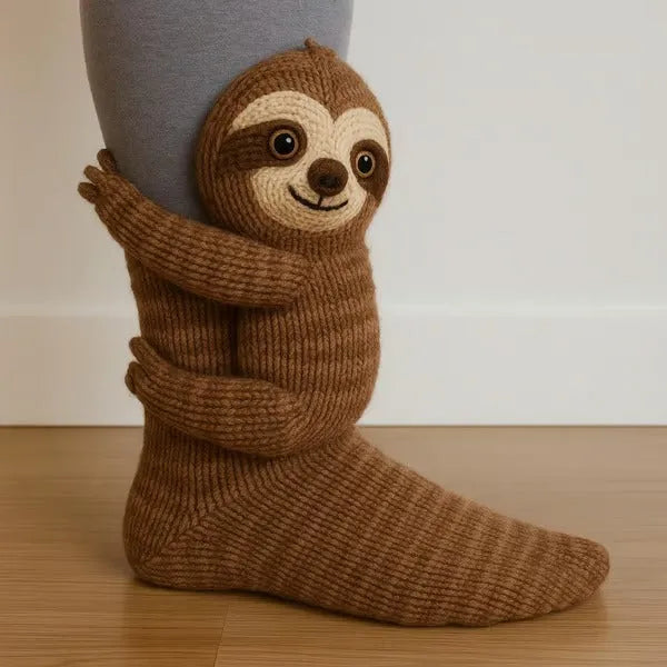 Women's Sloth Animal Socks | Crew Length
