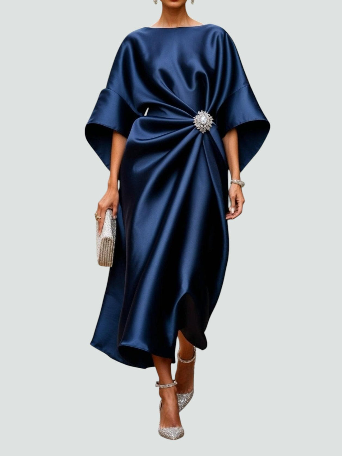 Women's Dolman Sleeve Evening Dress | Midi