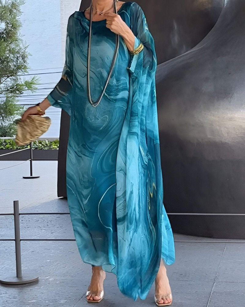 Women's Flowy Kaftan Dress | Maxi