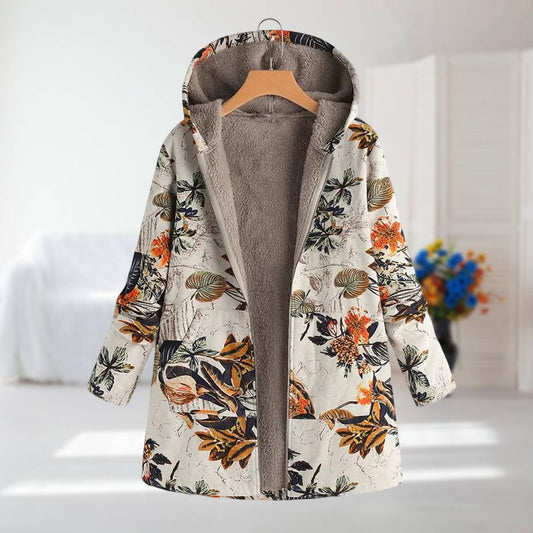 Eloise Fleece-Lined Hooded Floral Jacket
