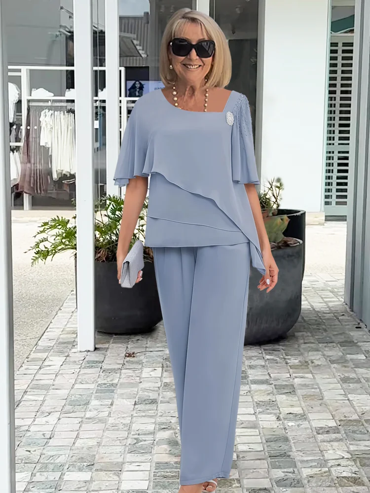 Women's Layered Two Piece Set | Top & Pants