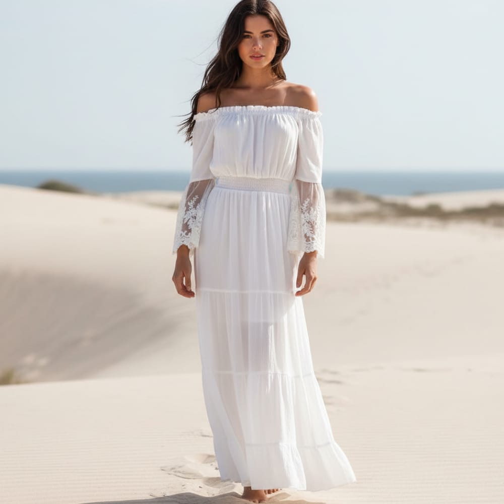 Women's Off-Shoulder Beach Dress | Maxi