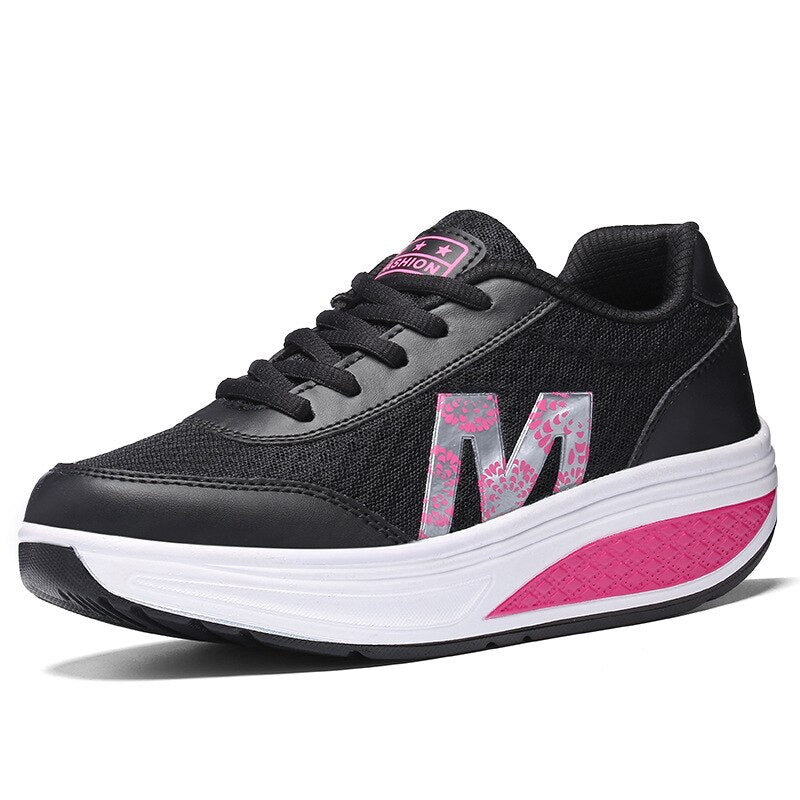 Women's Platform Walking Sneakers | Lace-Up