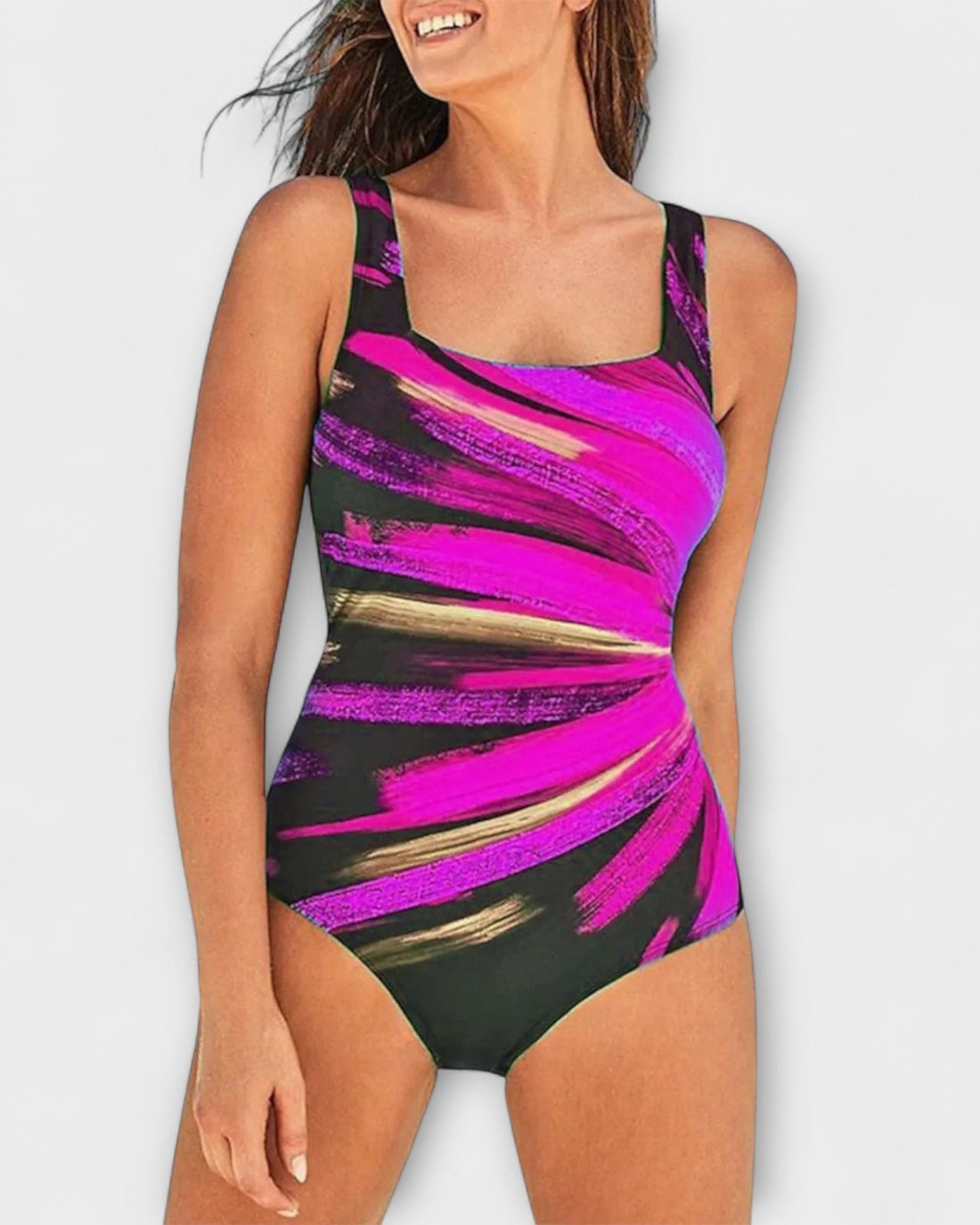 Women's Ruched One-Piece Swimsuit | Tummy Control