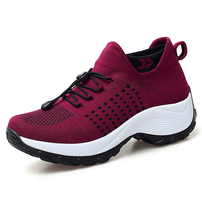 Women's Slip-On Walking Sneakers | Platform Sole