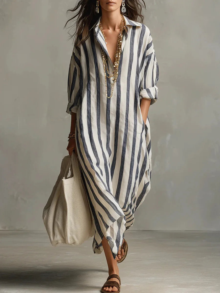 Women's Striped Summer Dress | Maxi
