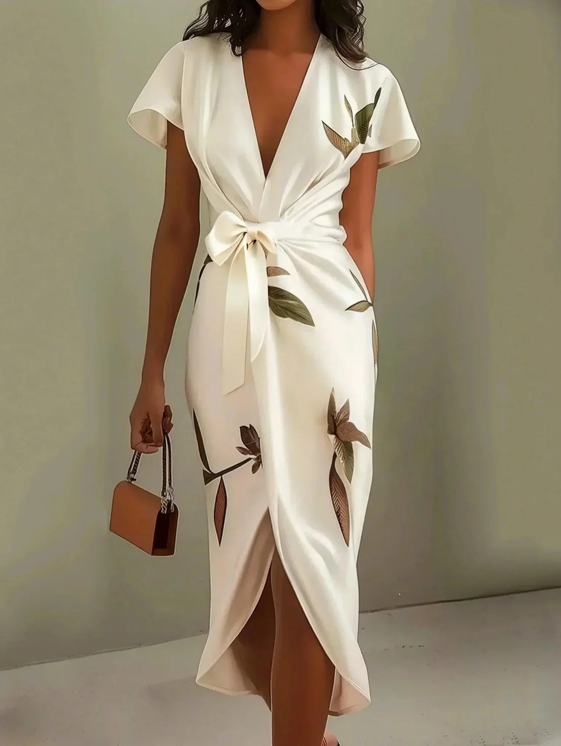 Women's Tie Waist Wrap Dress | Midi