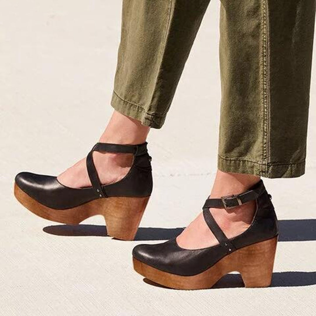 Women's Wedge Mary Janes | Ankle Strap