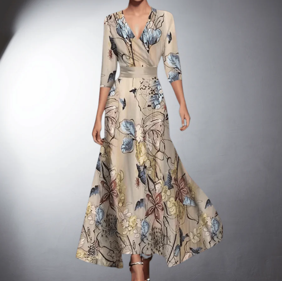 Women's Wrap Tie Waist Dress | Maxi